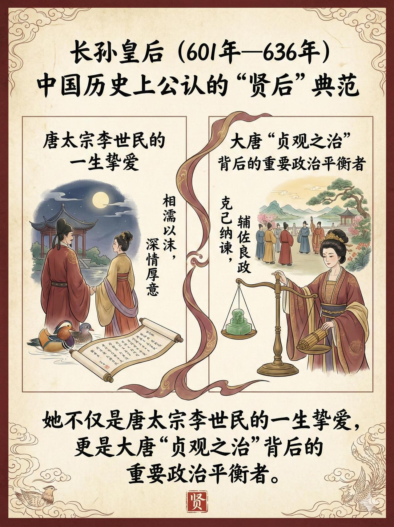 大唐第一贤后长孙皇后，到底有多牛？✅出身顶级世家，13岁嫁李世民，陪他打天