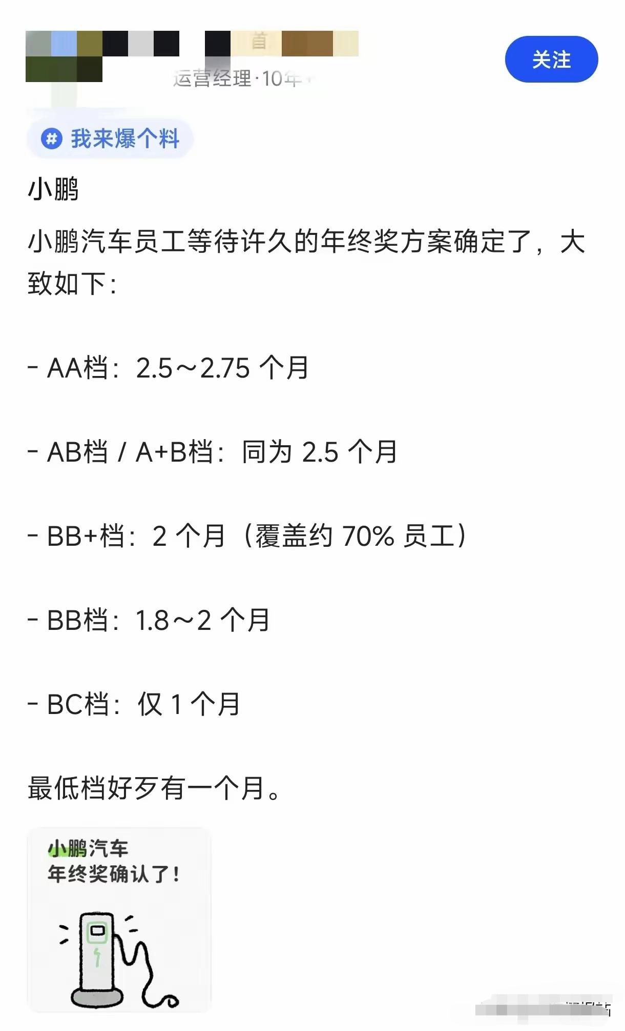 小鹏年终奖方案出炉，70%员工拿2个月，这波操作藏着什么信号小鹏员工盼了许