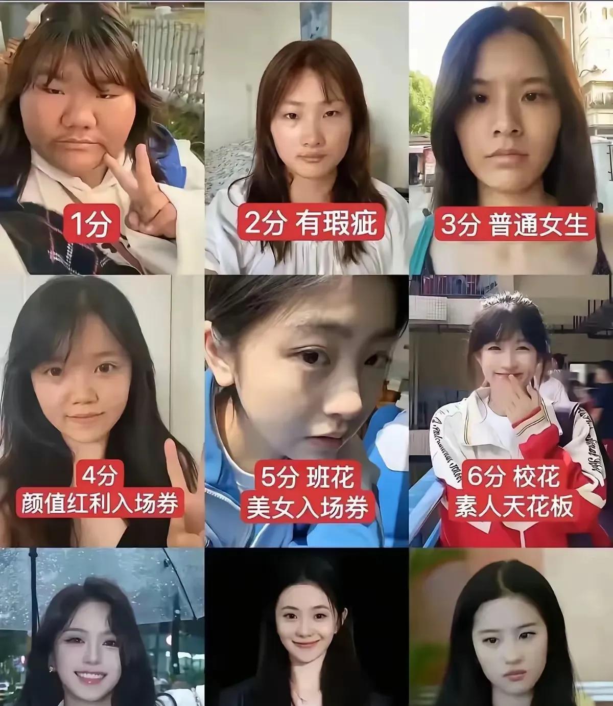 来来来，对号入座吧，美女们！平时我们被人家叫美女习惯了，或者是看美颜相机的照骗