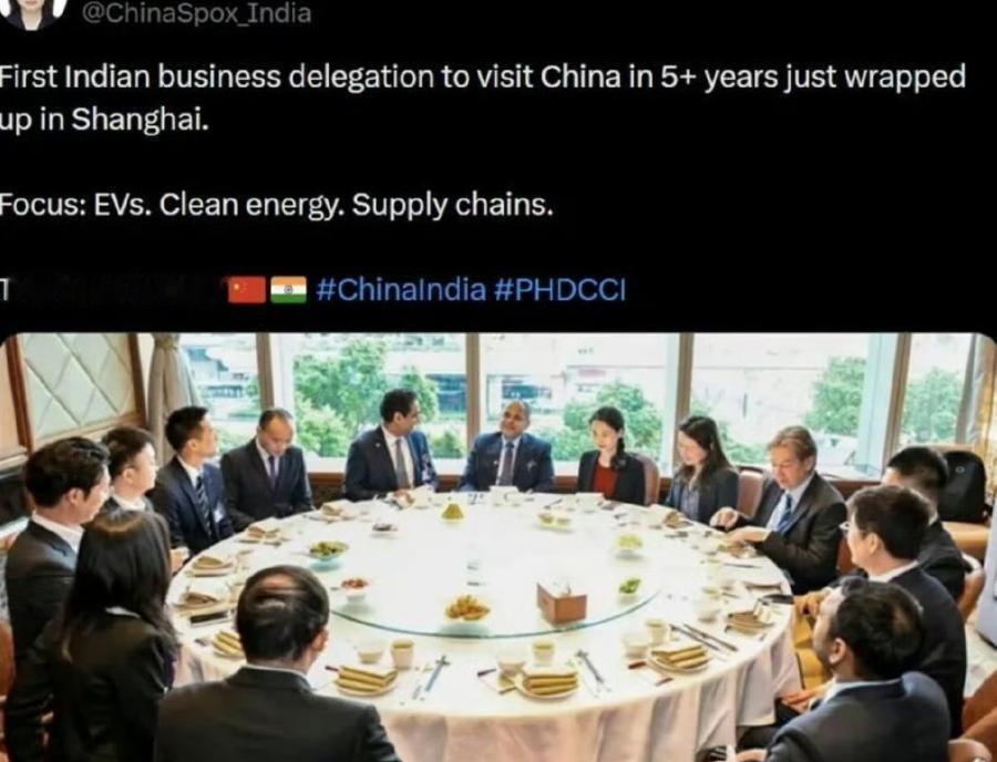 印度商业代表团访华已经结束。印度代表团的目的很简单，就是瞄准新能源汽车、清洁