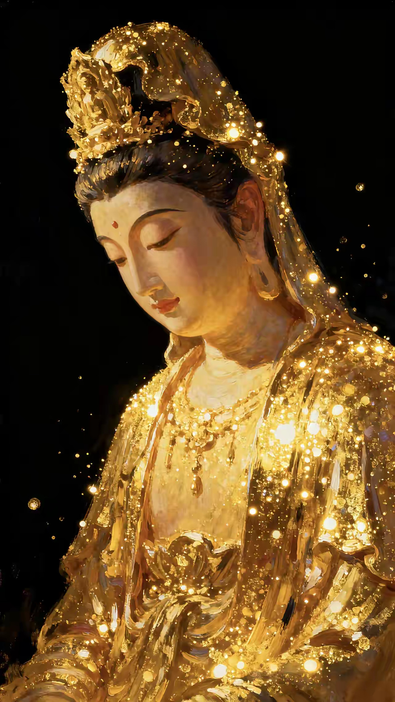 遇见观音菩萨千万别划走！千处祈求千处应，观音菩萨慈悲为怀，佛光普照，庇佑你全家平