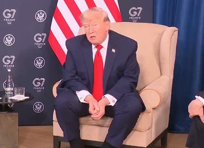 【G7峰会特朗普罕见批评以色列“太过分”】当地时间6月16日，正在法国埃维