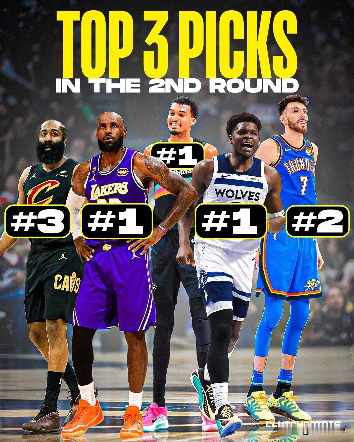 前三顺位为何如此重要？看看今年NBA季后赛八强球队就明白了！湖人:状元詹姆斯