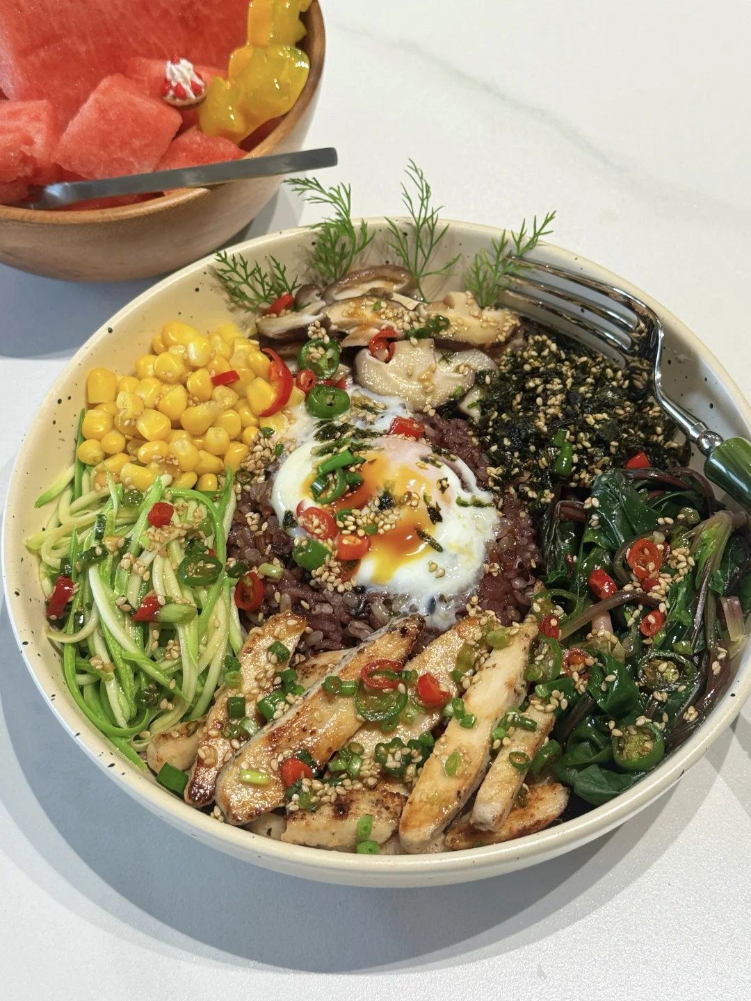 杂蔬HPP鸡胸肉拌饭🥄🥙夏日低卡干净餐
