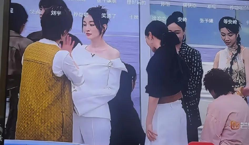 终于懂了，陈数说:“李小冉是东方歌舞团，都能排前排的人”。你看现场有王濛，阚清