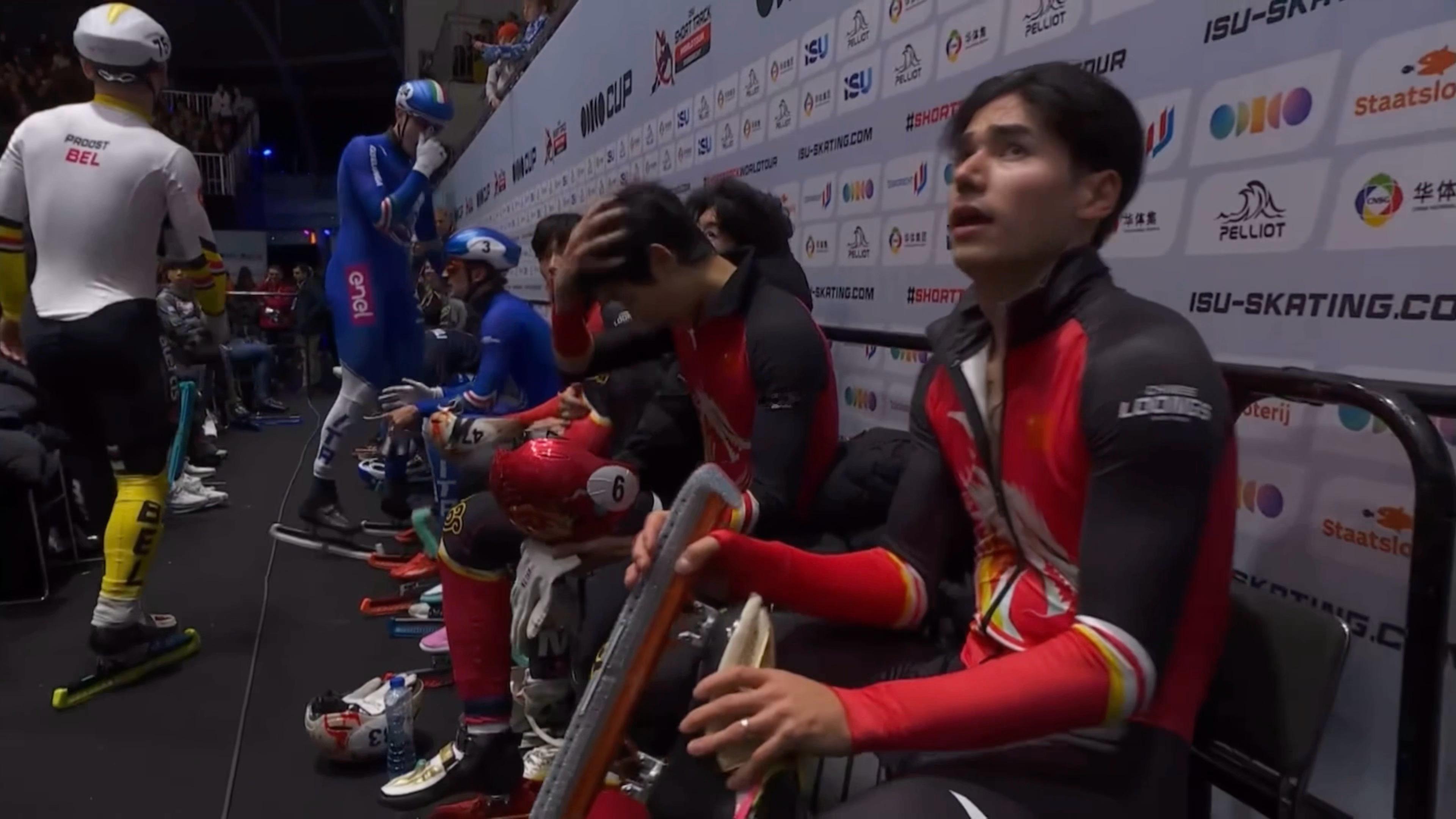 短道速滑世巡赛第四站谢谢4位哥！（孙龙➡️林孝埈➡️张柏浩➡️刘少昂）今晚500