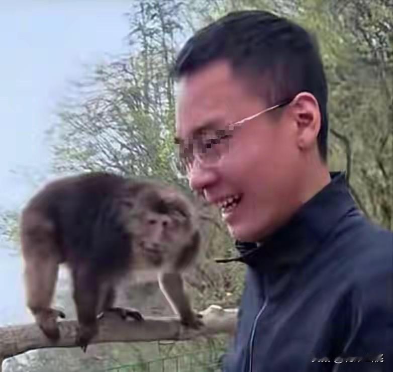 那个推猴的男子可能真摊上事了！要我说看男子推猴时嬉戏的样子，可能就是无知+恶作