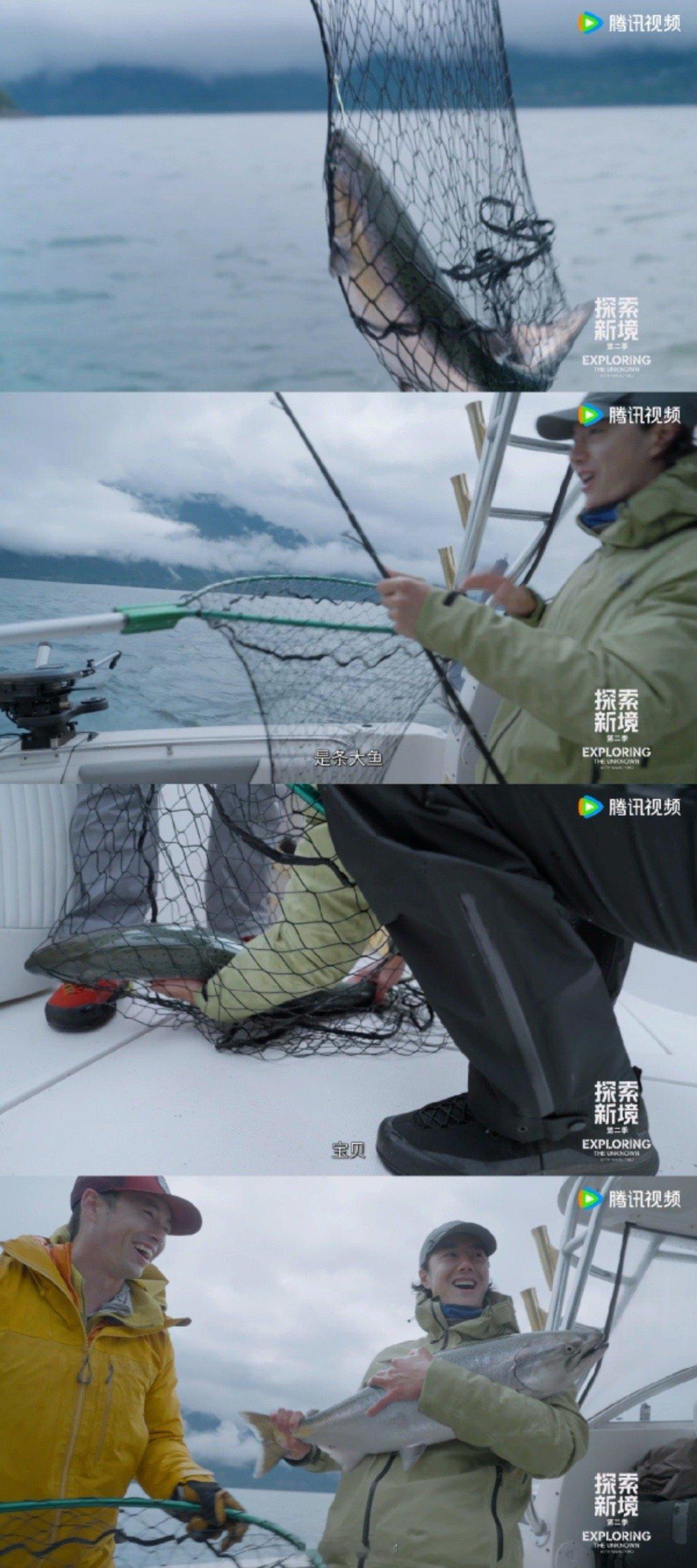 王一博对鱼喊baby好苏探索新境海钓综艺被他拍出了人鱼童话感。真诚又调皮，尊重