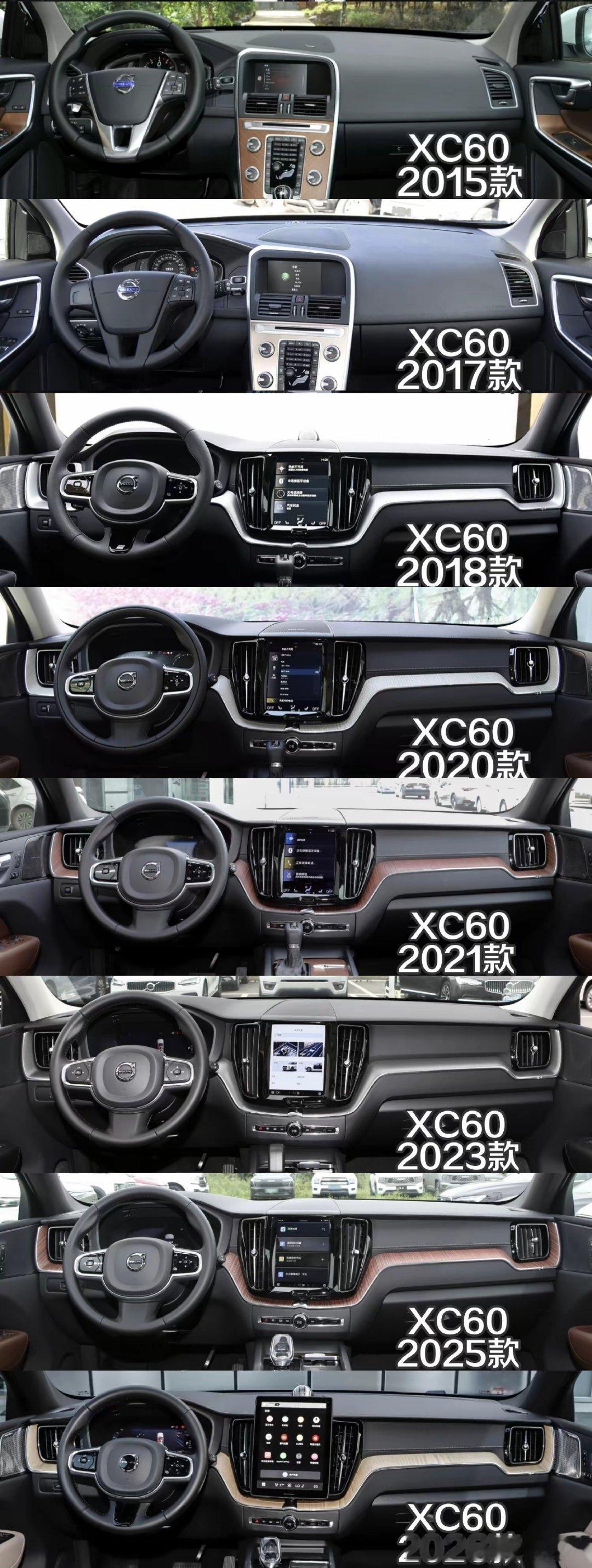 从2015到2026，沃尔沃XC60的内饰进化史，北欧缺设计师吗？[笑着哭]​
