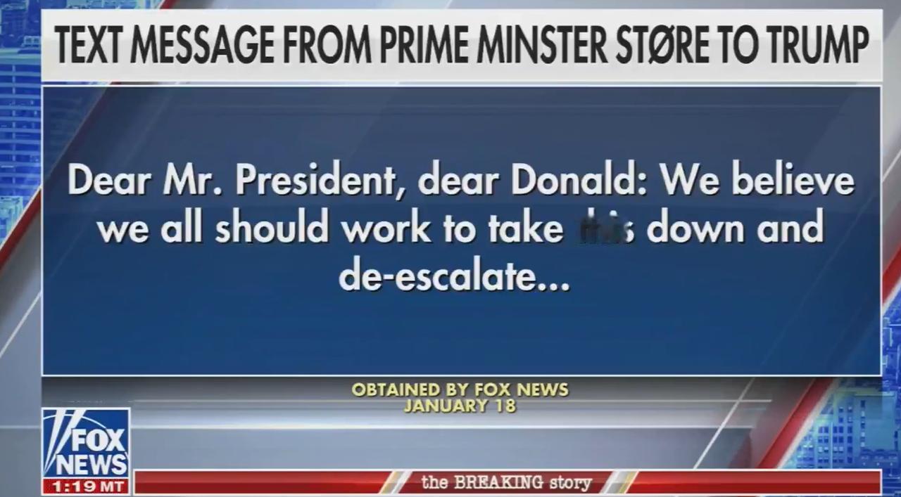 这个世界应该没有再像特朗普一样直白的领导人了。福克斯新闻报道，特朗普收到挪威