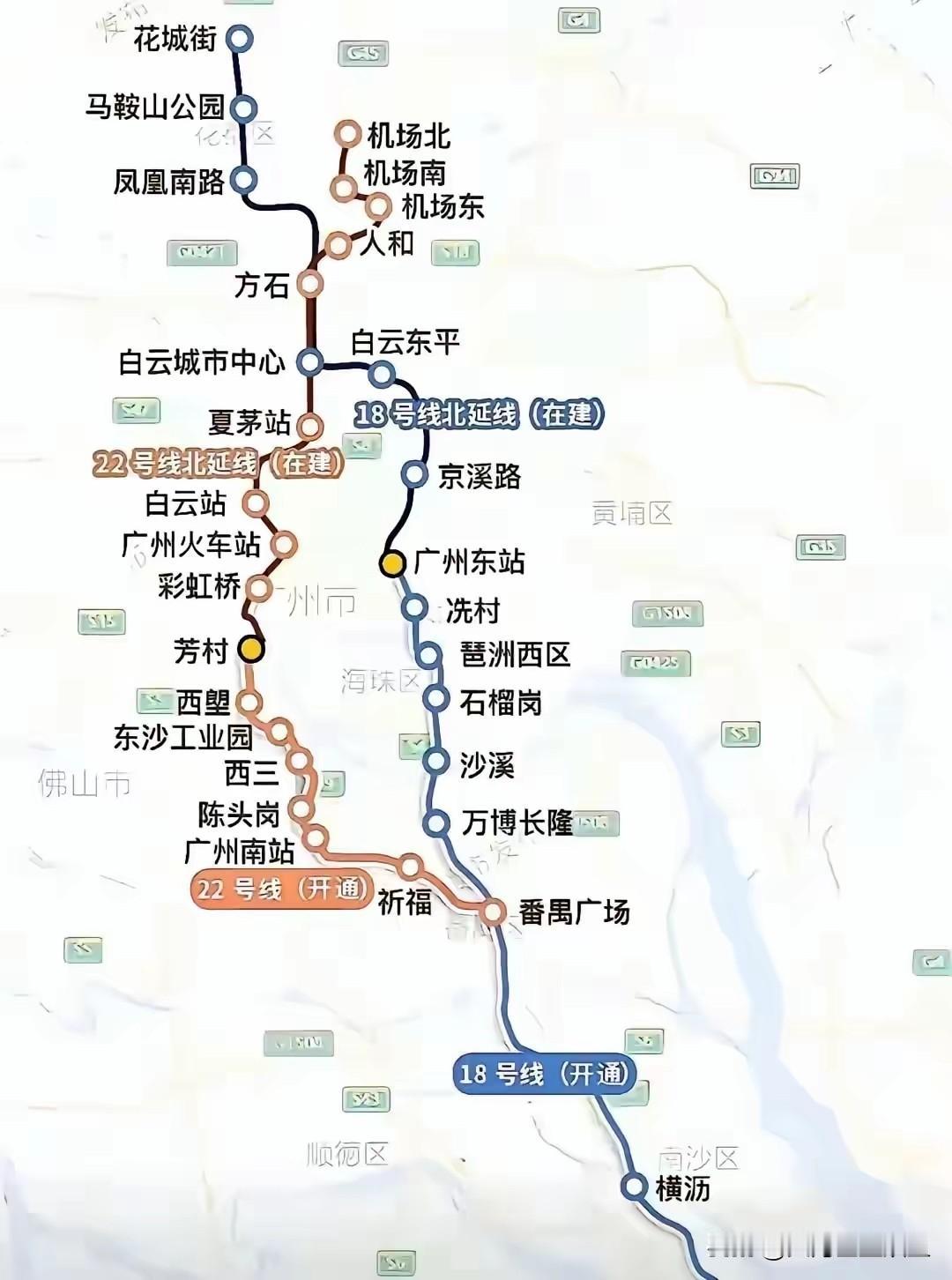 不止是速度！18、22号线，大湾区轨道骨架真正的核心广州地铁18号线与22