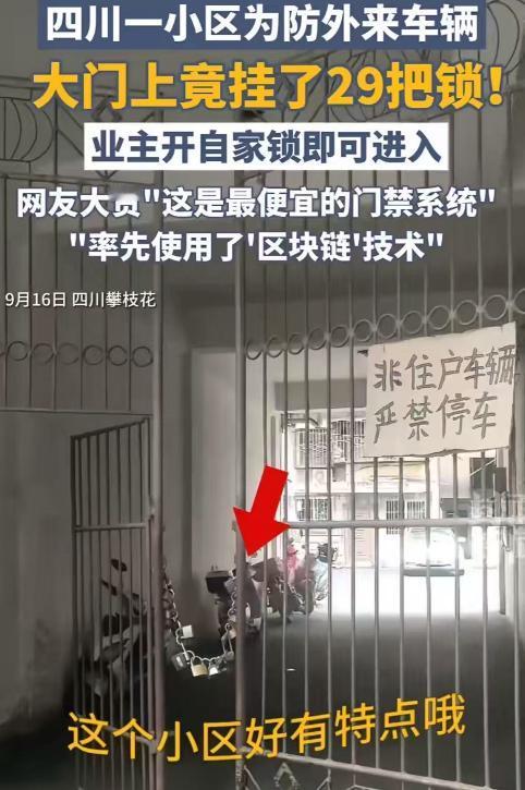 “人怎么可以聪明到这个样子？”2025年，四川攀枝花，一小区为防止外来车辆进入，