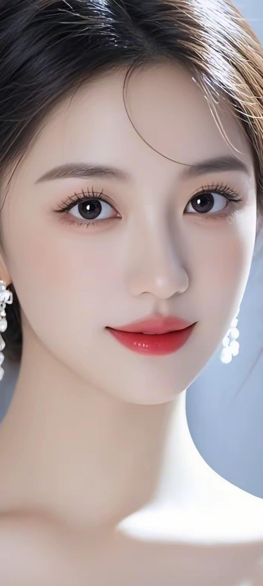 温柔甜美的少女，微笑中透着纯真与优雅。