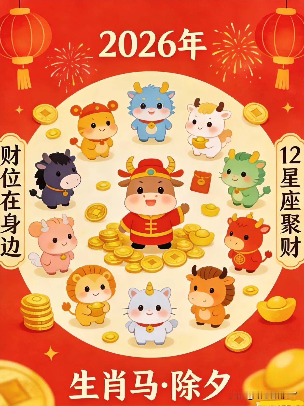 除夕“财位”在身边！12星座今晚这样聚财！除夕之际，不只有年夜饭的温馨，还有