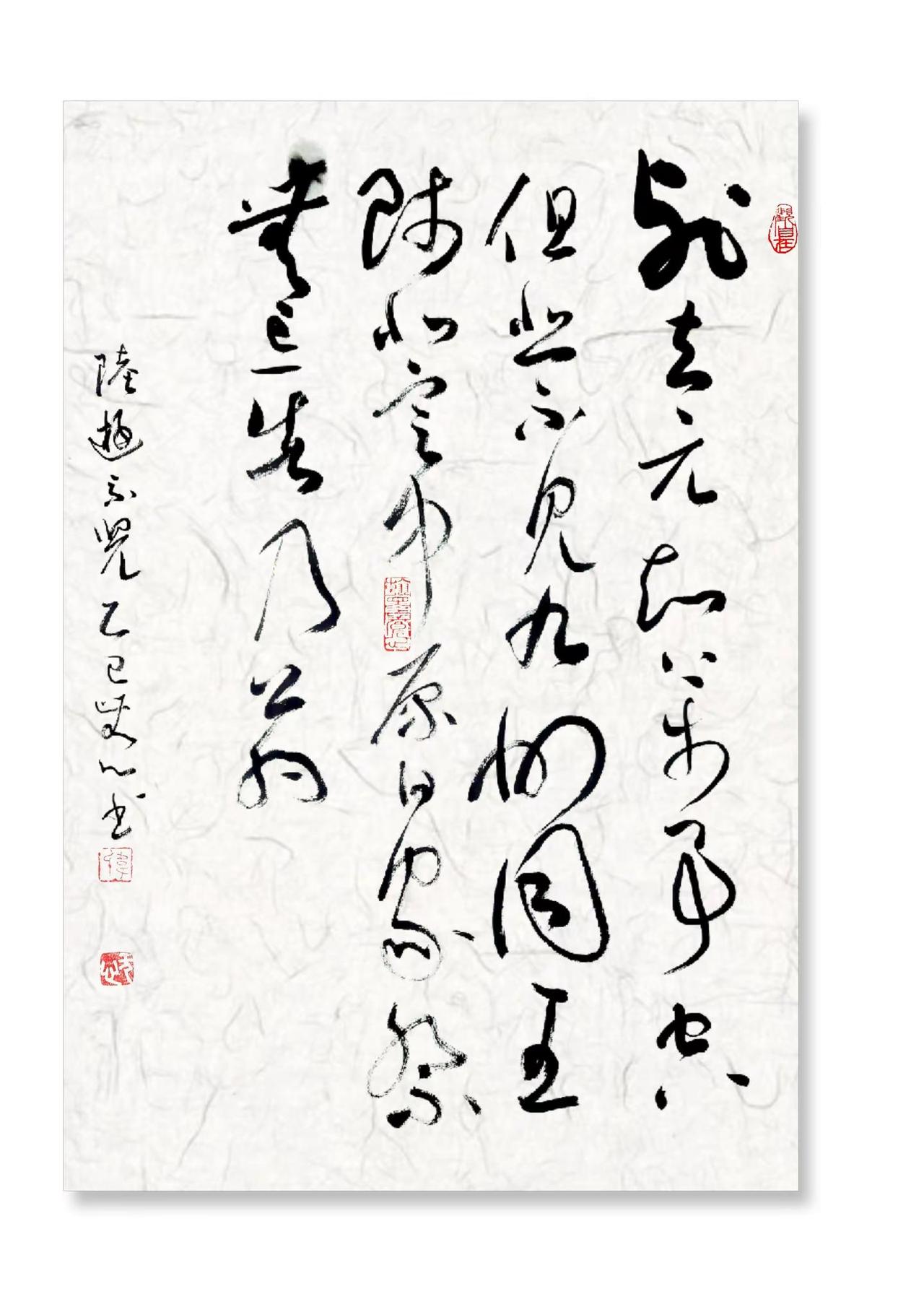 陆游诗一首《示儿》突然想起来这首诗，是刷到关于台湾的这种，你懂的。草书我的书法