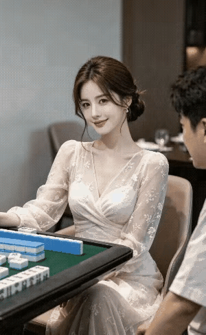 和这样的美女打麻将即使输了也心甘情愿。