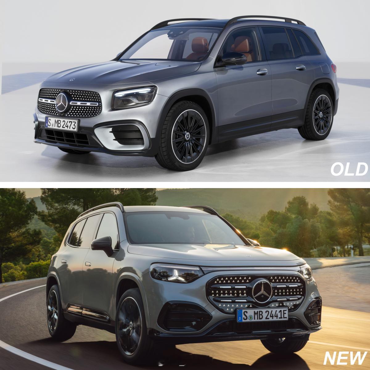 奔驰新老奔驰GLB对比【新老车型对比】新老奔驰GLB对比，大家更喜欢新还是老设