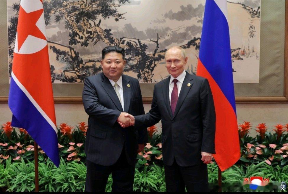 普京与金正恩在京会谈朝中社报道：金同志与普京会谈画面。​​​