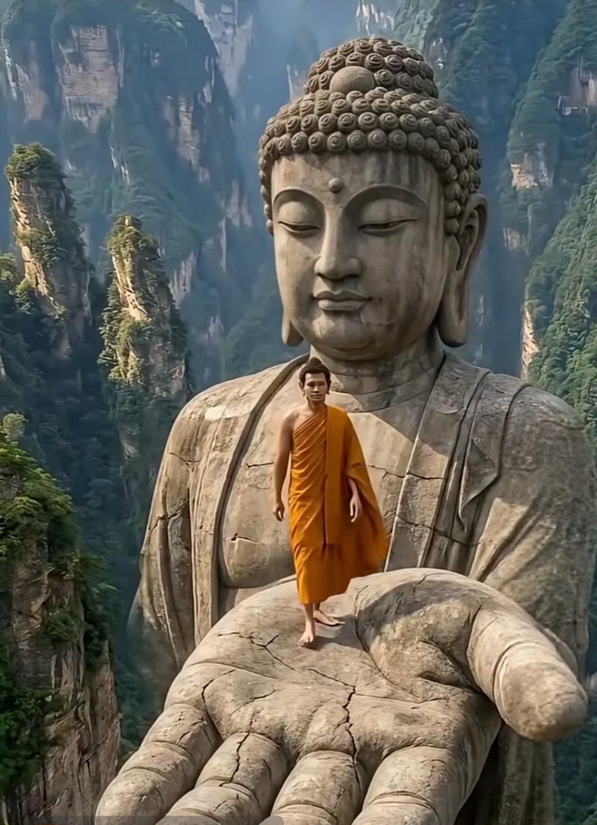 佛掌之上，纵有千沟万壑，也如履平地。