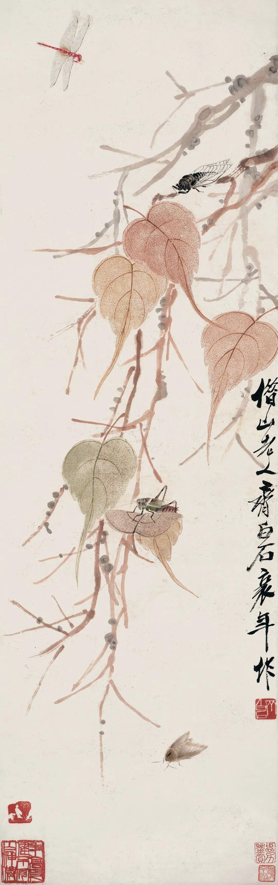 齐白石草虫画：方寸小虫，自成天地自古以来，小虫便是中国画里经典的点缀意象，