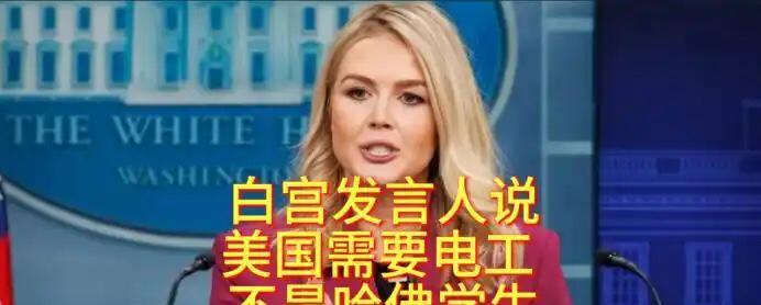 白宫：美国现在急需电工、水管工，而不是哈佛大学LGBTQ专业研究生。果然，特朗