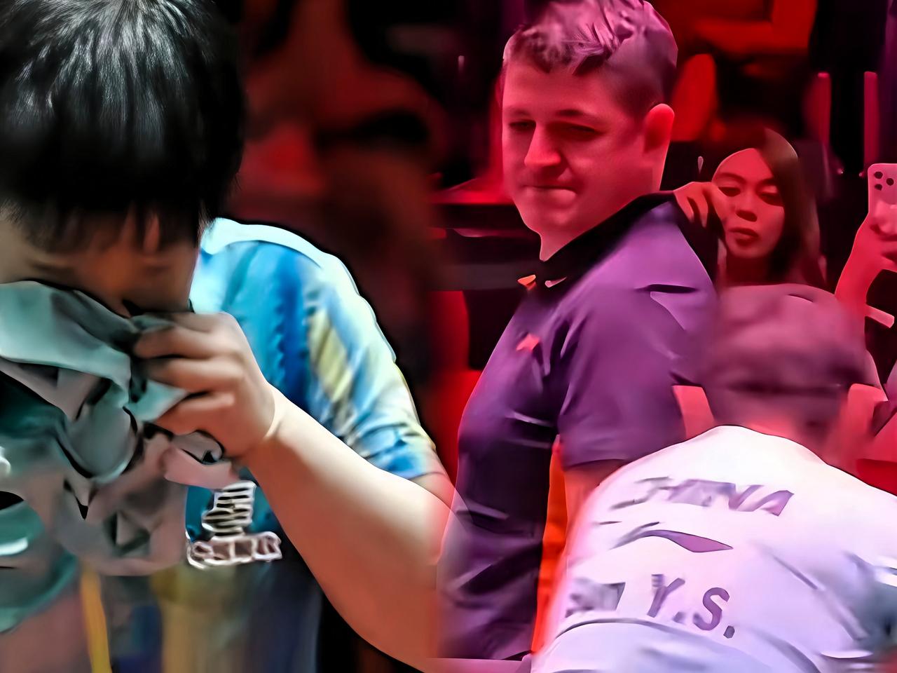 新加坡大满贯赛上，莎莎一上来就贡献了个爆笑名场面！比赛快开始了，她把背