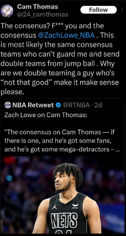 小火车卡姆·托马斯（CamThomas）怒喷著名评论员扎克·洛维（ZachL