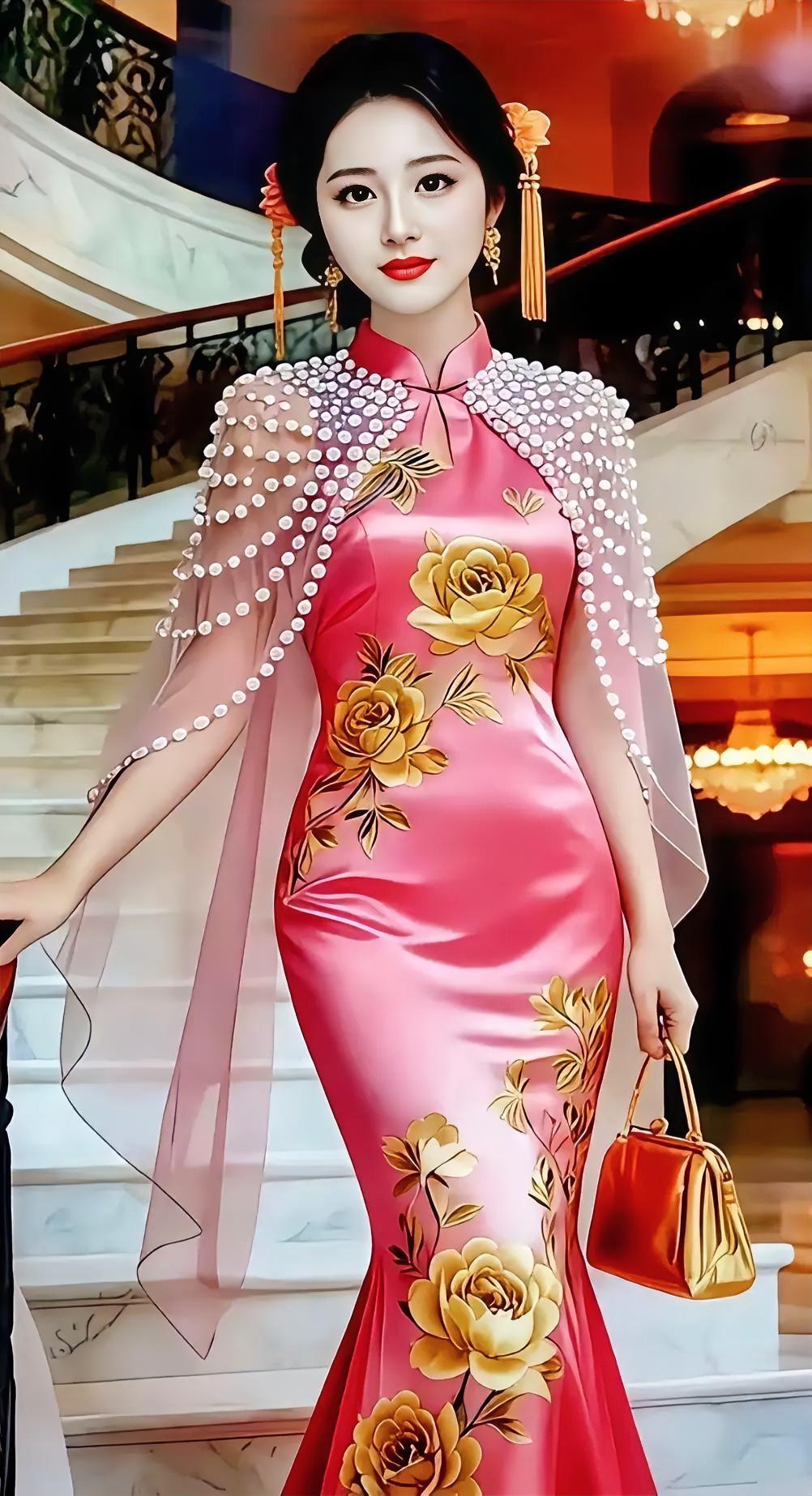 树林、公园穿旗袍拍照，配道具摆美姿，尽显东方韵味