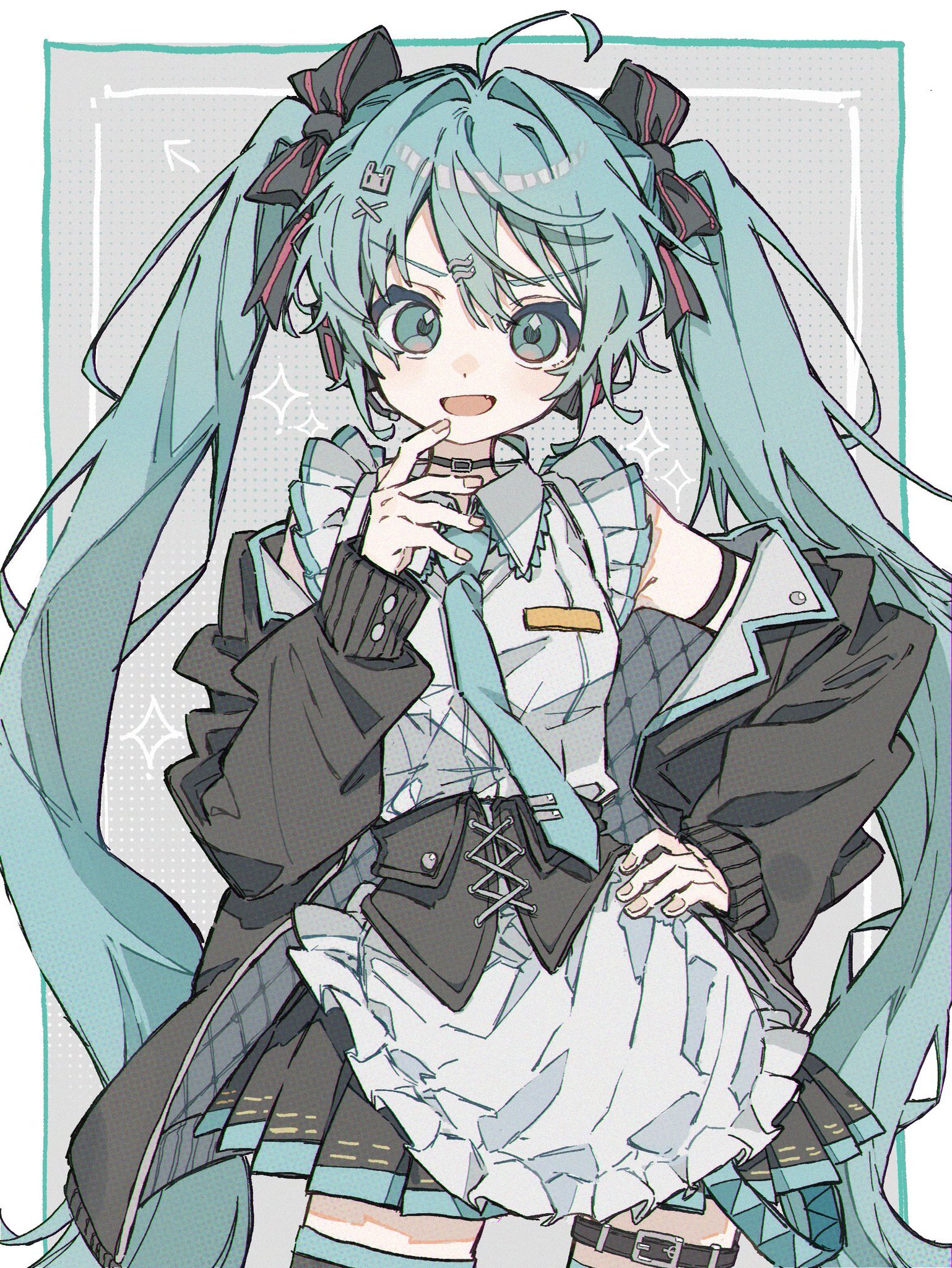 初音未来动漫仲夏狂欢季真的好喜欢三夜老师绘制的初音未来.绘：Sanye_mit
