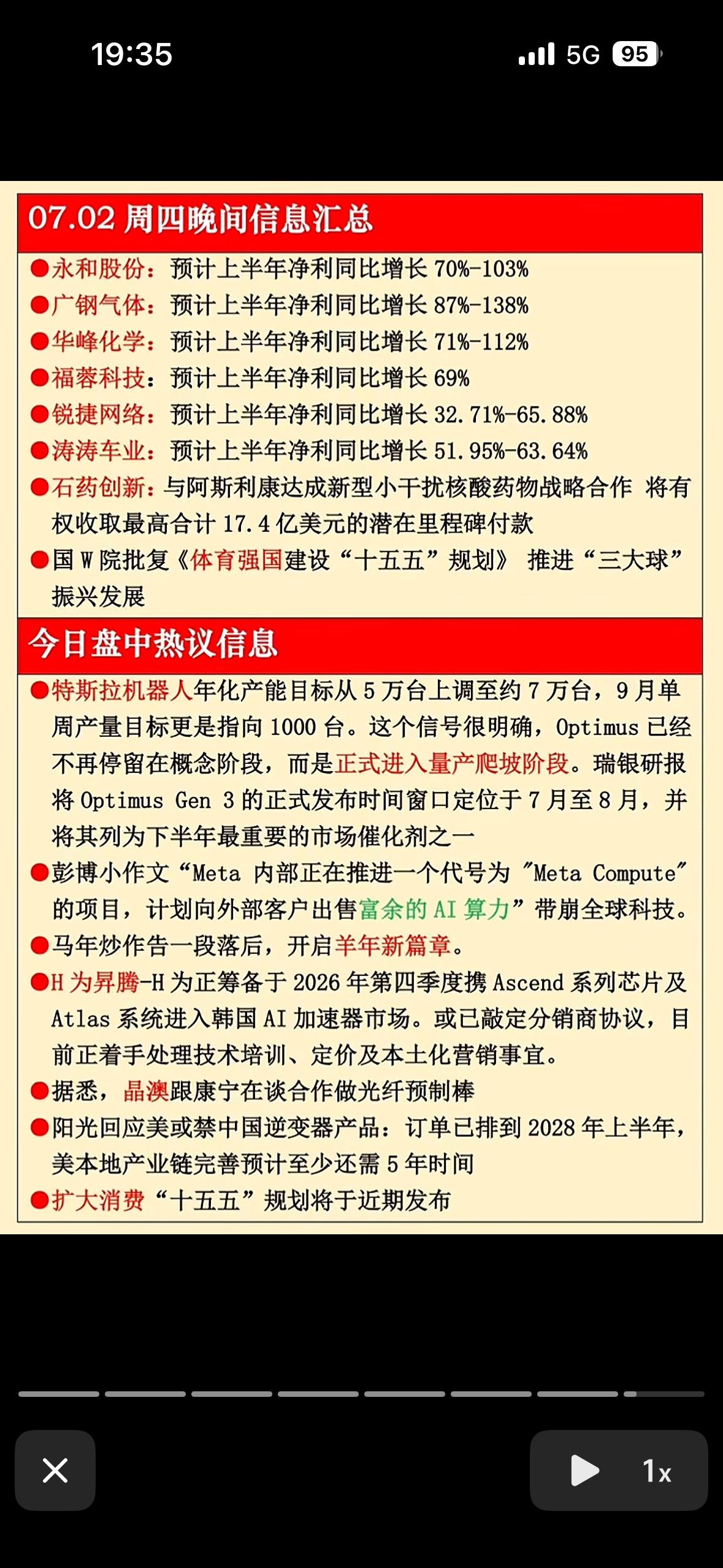 7月2日晚间消息汇总财报暴击+机器人量产！科技股狂欢夜，羊年新篇已开，你准备好了