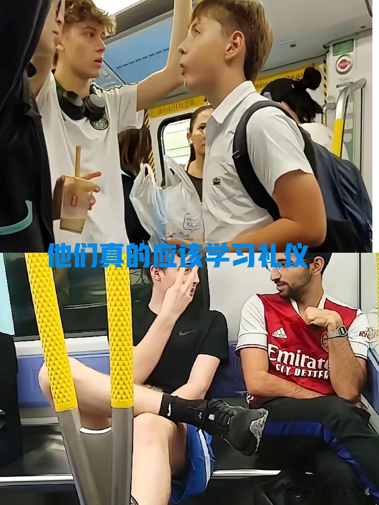 有网友在香港旅游时，拍到几乎令人喷饭的一幕：在香港地铁里，居然有外国人吃东西，有