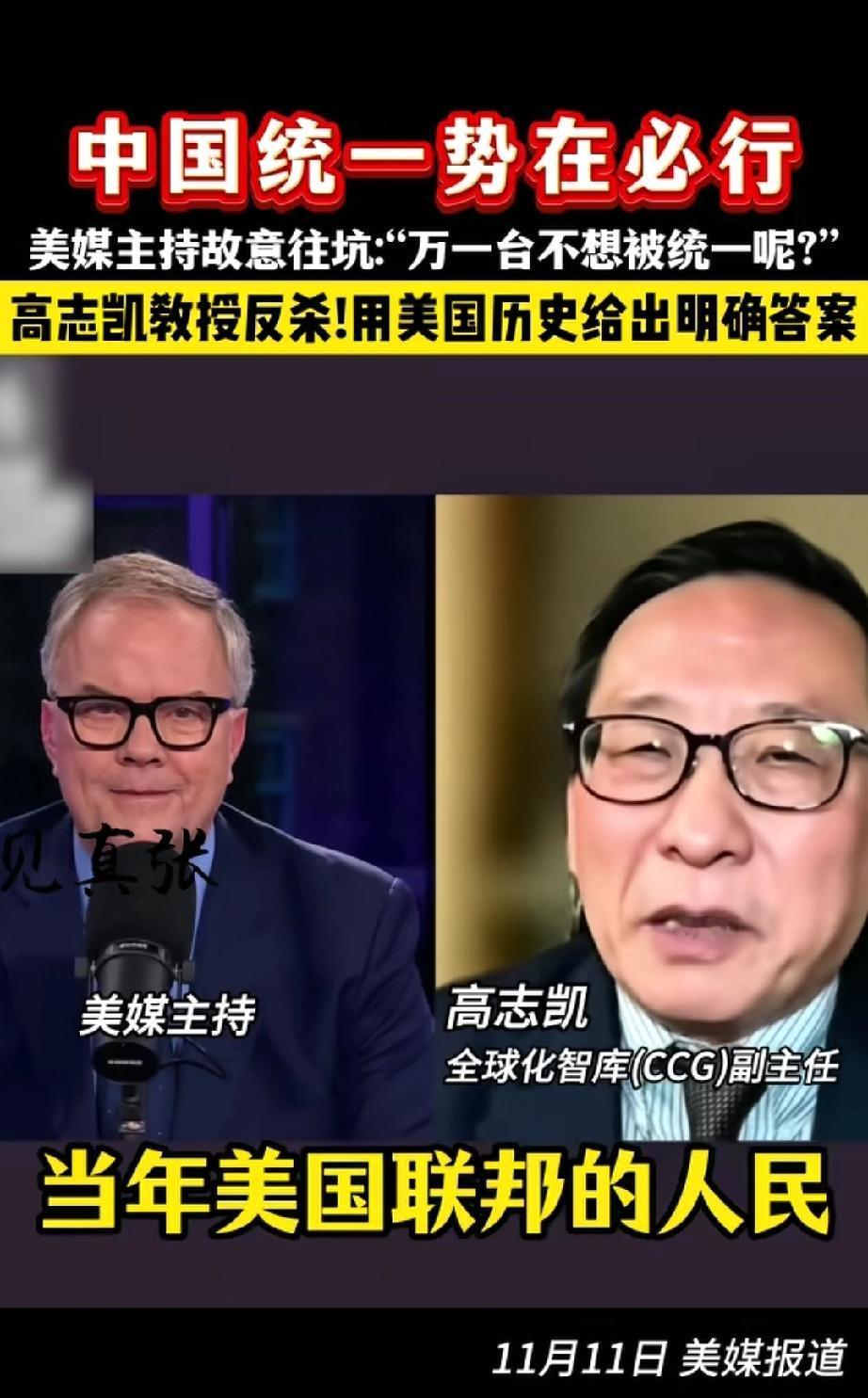 以敌之矛攻敌之盾。高教授就是一名没有扛枪的铁甲战士。美媒主持：“万一台人不想