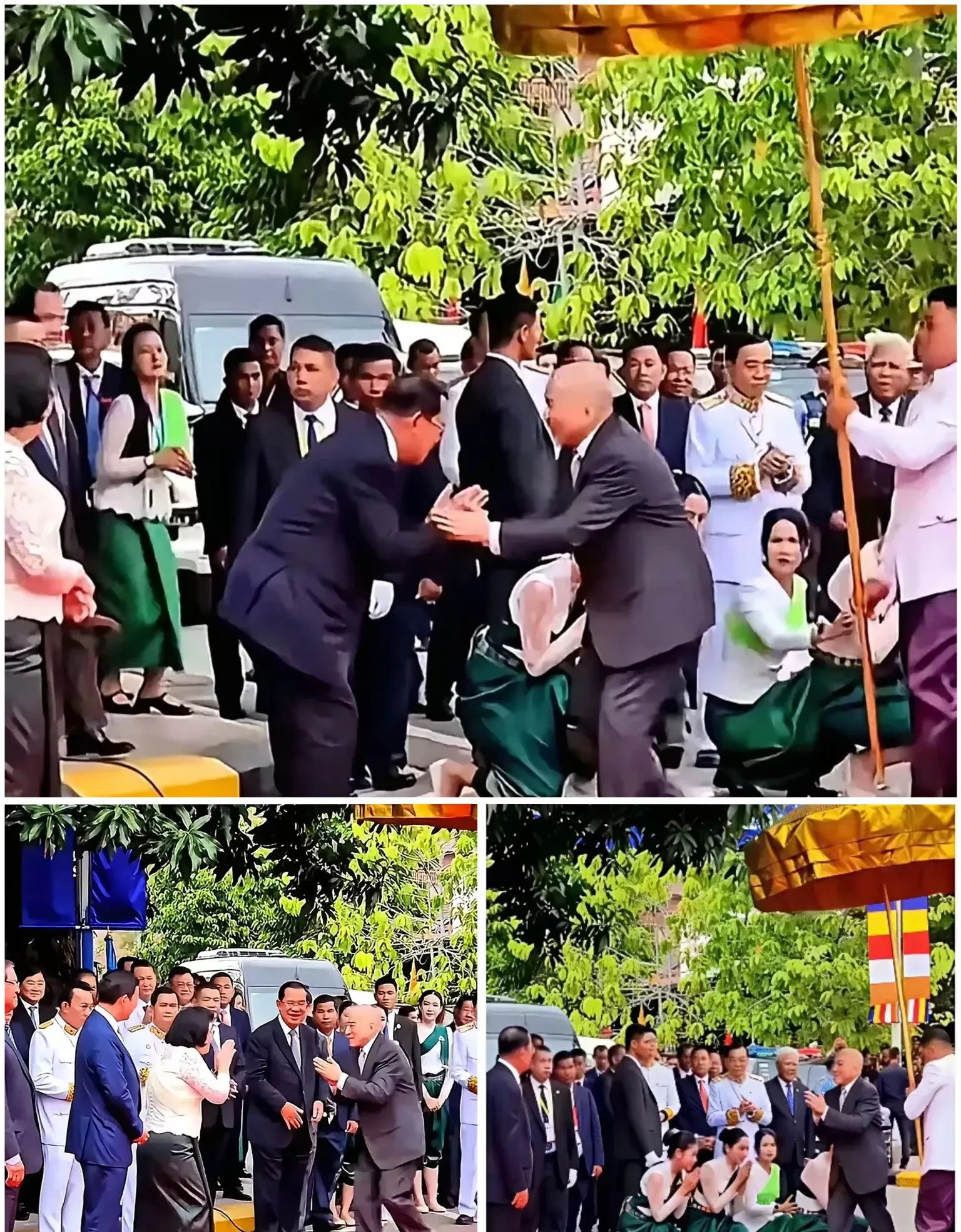 国王跑去拜见洪森，这事儿不简单！这事儿太抓马了！国王那可