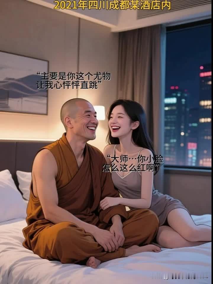 一和尚和一陌生尼姑去住宿，老板只剩一间房便说：