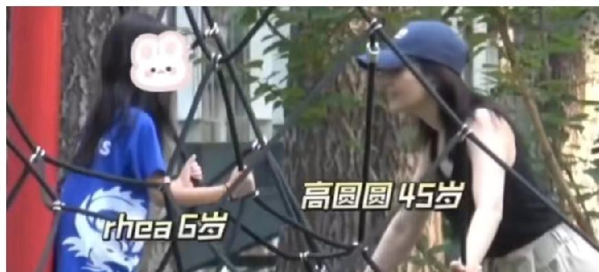 高圆圆带女儿现身森林公园游玩，母女二人互动满满，尽显活力。