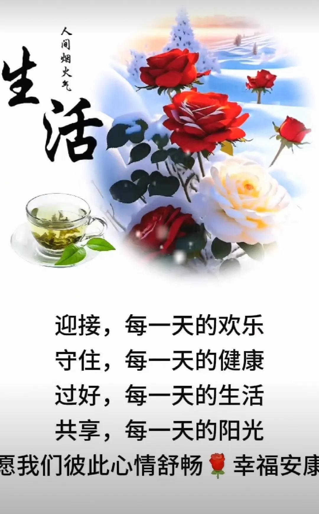 純潔的友誼不會忘記，真誠的朋友總會想起，好的願望是我們健康，今天的祝福是都
