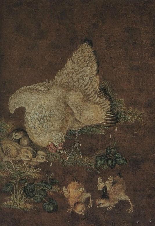 崔白是北宋花鸟画的革新者，融合黄筌精工、徐熙野逸，采用兼工带写之法，善于捕捉自然