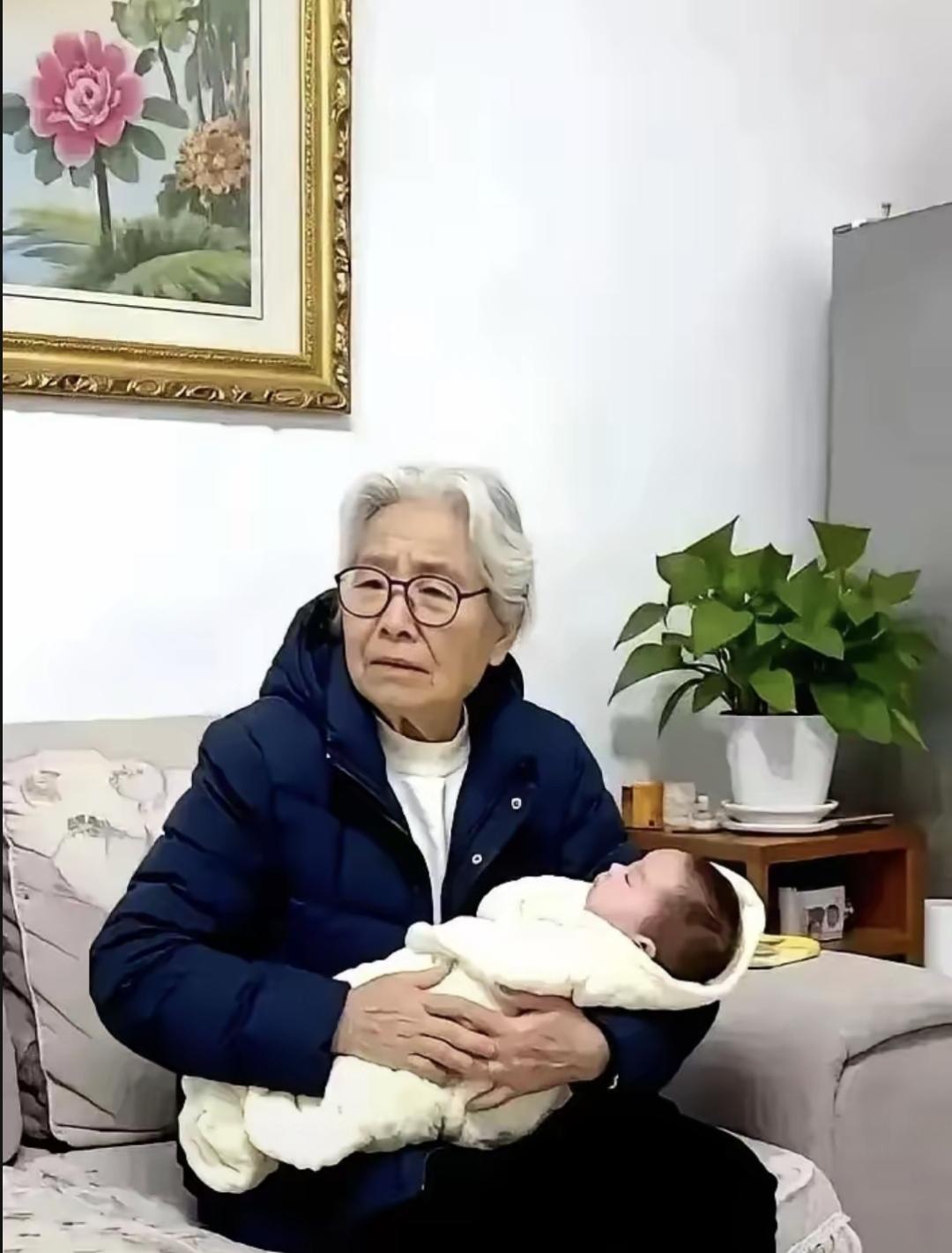 杭州有位老太太白天全职带七个月大的孙子，喂奶换尿布到晚上十点多。儿子儿媳下班不回