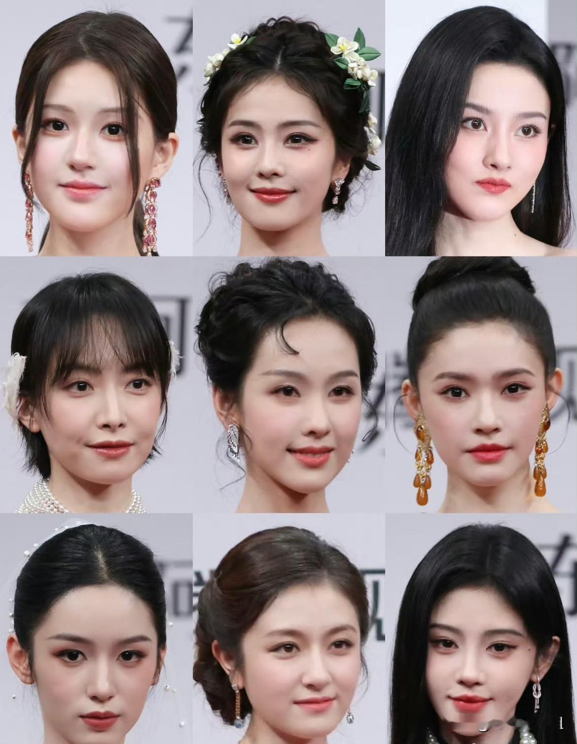 女明星星光大赏怼脸图来了，谁的颜抗住了？女明星依次是​：赵露思...