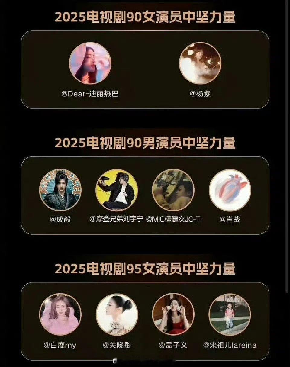 90-00电视剧男女演员中坚力量，评价一下​​​