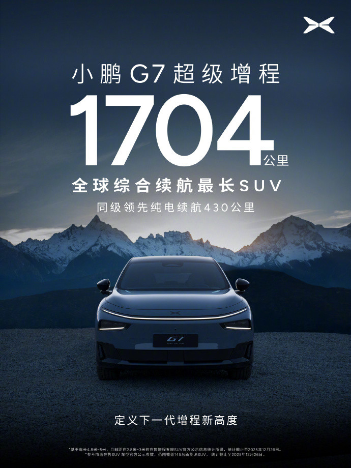 1704公里小鹏G7续航长长长长长长长长家人们谁懂啊！小鹏G7这续航太顶了，17