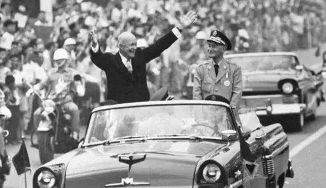 1960年，时任美国总统艾森豪访台，成为至今唯一访问台湾的任上美国总统，当时台湾
