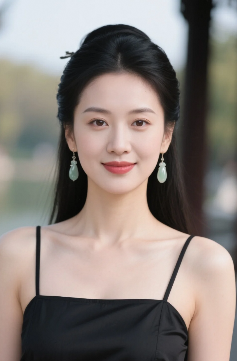 天生丽质，佳人宛如画中仙子