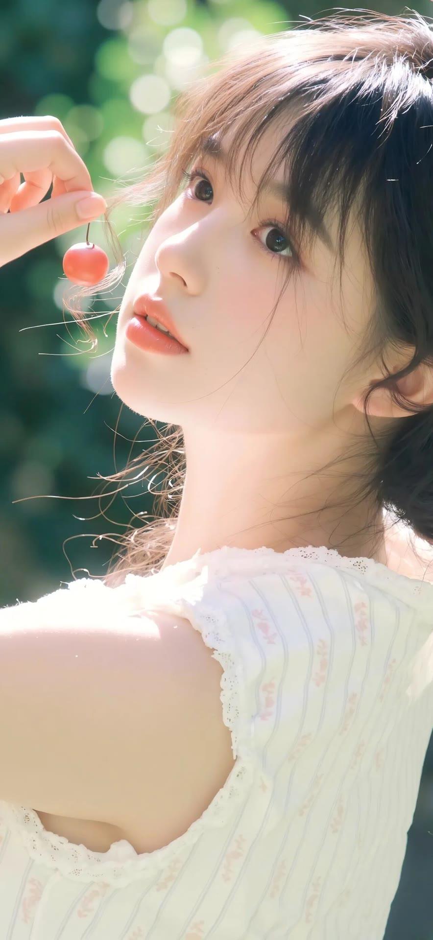 夏日甜心，樱桃与少女🍒💖