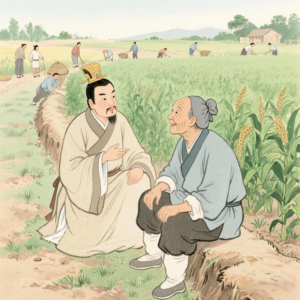 皇帝打猎，误入沼泽迷路，碰见一个农夫：带我找路出去，重赏你！农夫：我有话要说；