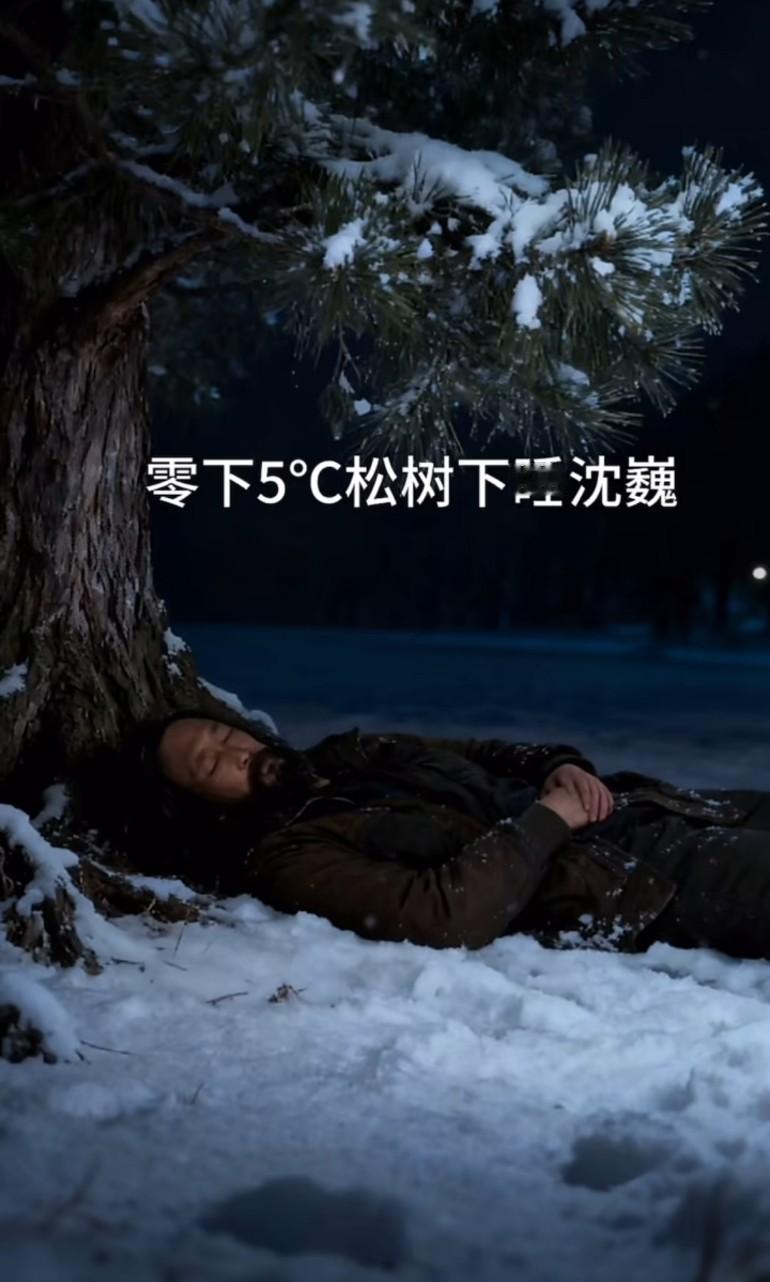 看到这个真的心酸，睡在零下5度的松树下，没有被冻死，沈老师的大任要来了他当时应