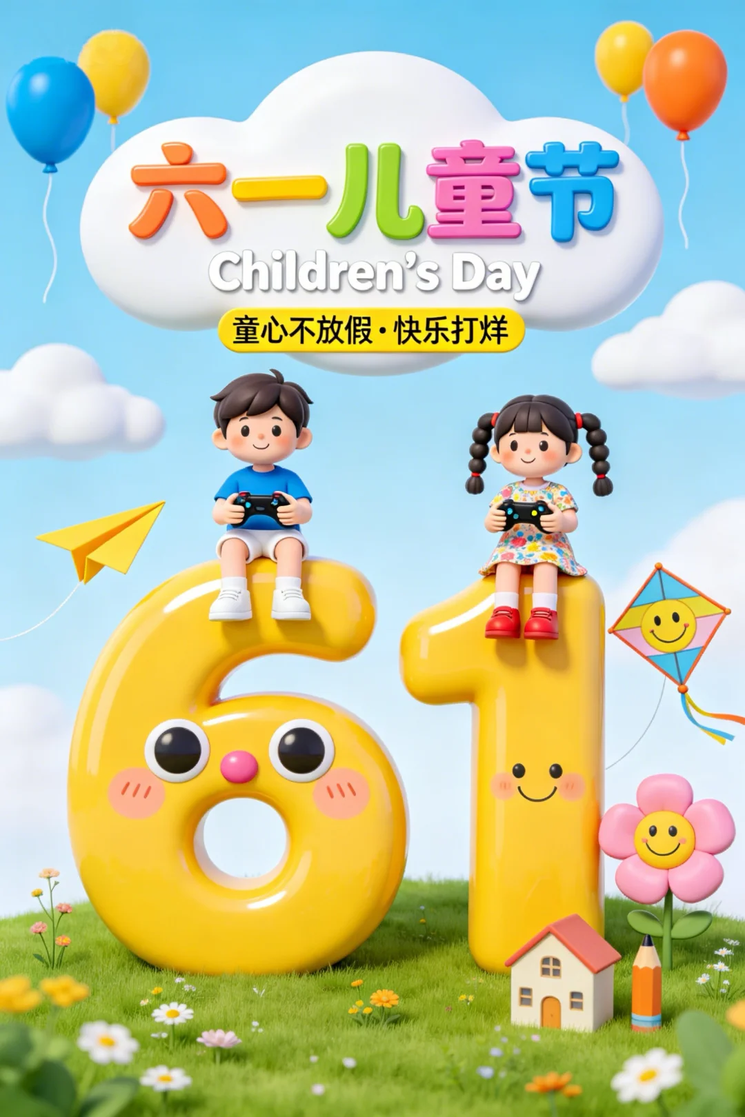 2026六一儿童节快乐图片壁纸