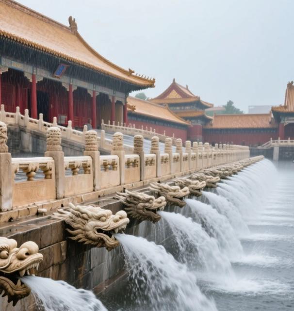 北京暴雨淹街，故宫却滴水不漏，古人在石头上写了什么密码？北京又下暴雨了，当街头