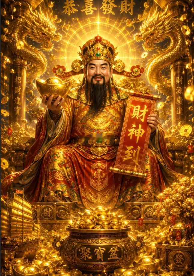 财神到🙏，纳四季祥瑞财源，守护居家安稳财库，远离冲动消费、盲目投机，一分耕耘一