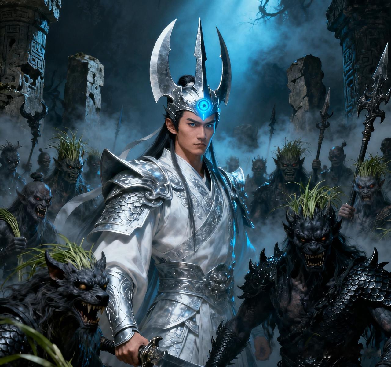 二郎神在西游记里可能根本不是活人。首先看他的部队。观音菩萨向玉帝推荐二郎神时说得